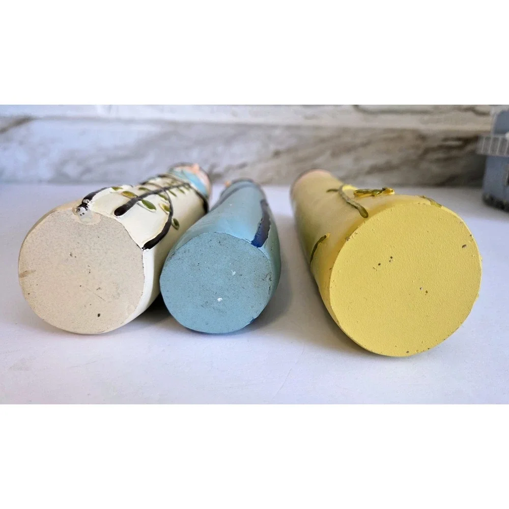 Spring Family Bud Vases Painted Resin Bohemian Vase Candle Holder Taper Holders‎